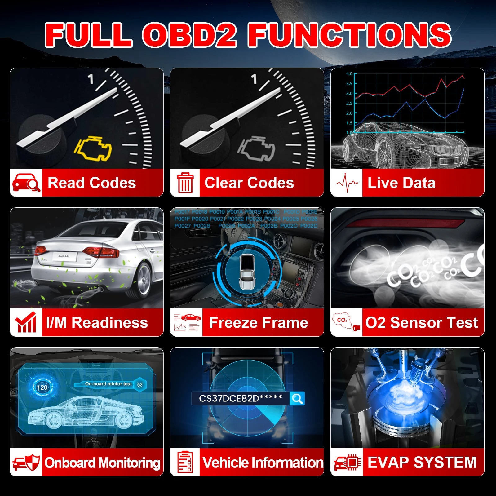 Launch X431 CR300 OBD2 Scanner Auto Code Reader Diagnostic Tool - Safety First Gear 25