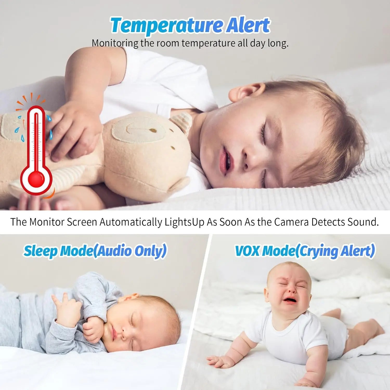 Bestski Baby Monitor Camera with Two Way Talk and Night Vision - Safety First Gear 25
