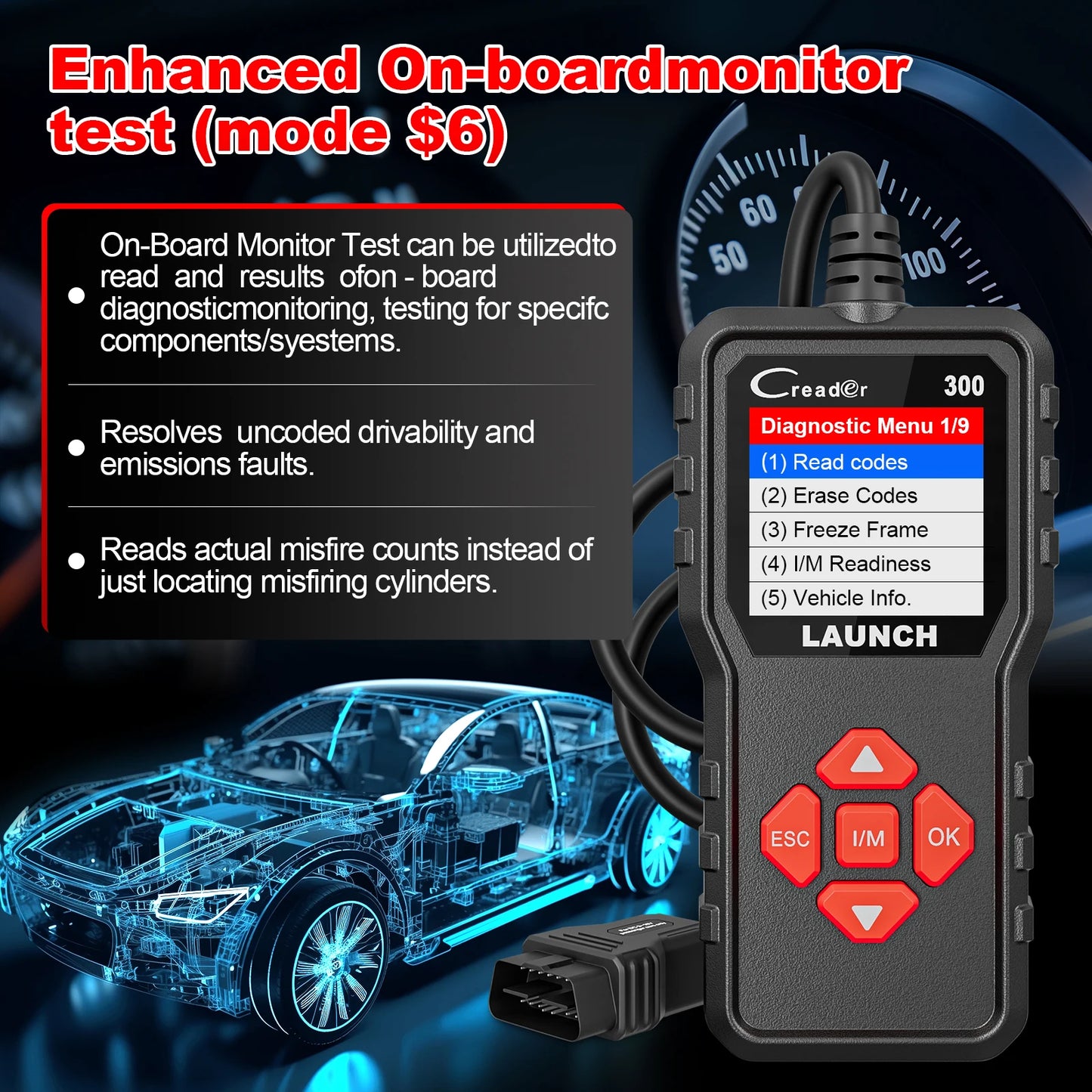 Launch X431 CR300 OBD2 Scanner Auto Code Reader Diagnostic Tool - Safety First Gear 25