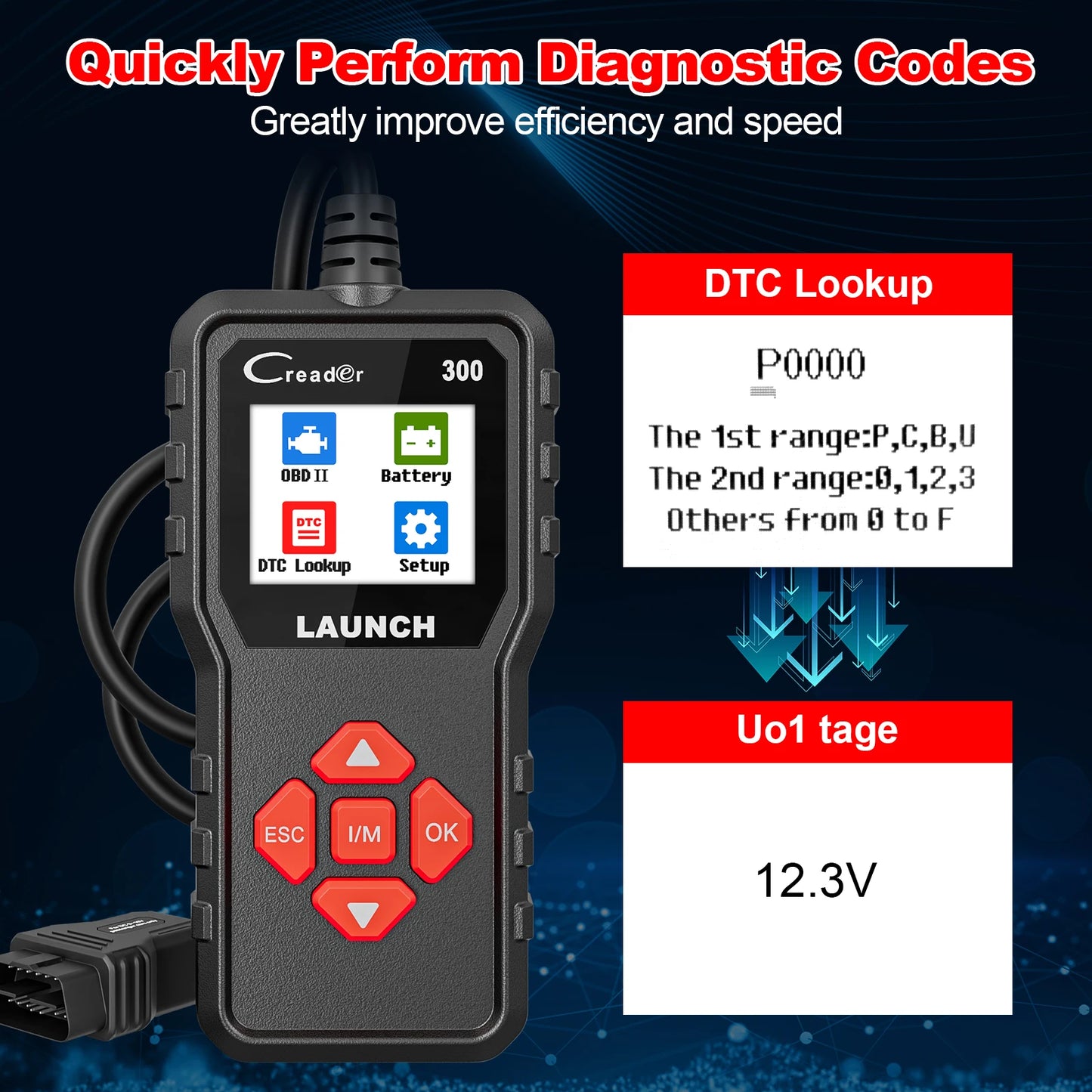 Launch X431 CR300 OBD2 Scanner Auto Code Reader Diagnostic Tool - Safety First Gear 25
