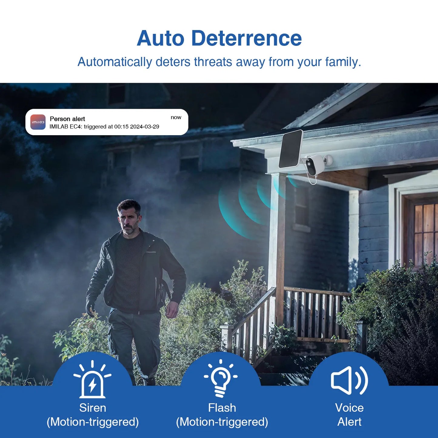 Imilab Solar WiFi Outdoor Camera 2K Surveillance System - Safety First Gear 25