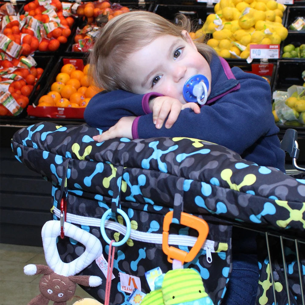 Printed Baby Shopping Cart Cushion for Dining Chair Travel - Safety First Gear 25