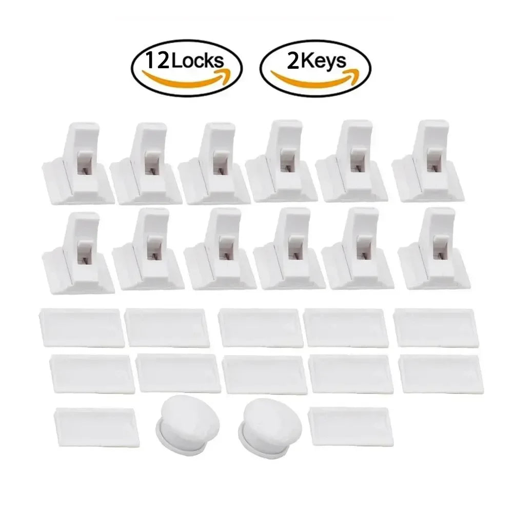 Function Magnetic Child Cabinet Lock for Safe Cabinet Doors and Baby Protection Easy Install - Safety First Gear 25