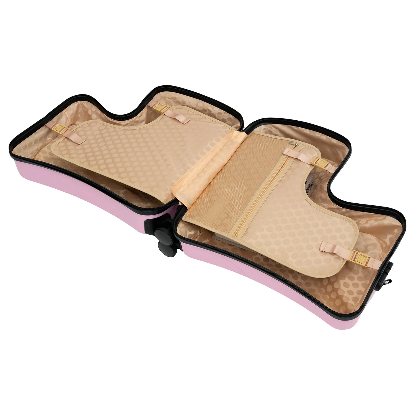 20" Kid's Ride-on Travel Suitcase,Rolling Luggage with Wheels Carry Trolley Luggage with Password Lock for Children's Day Gift