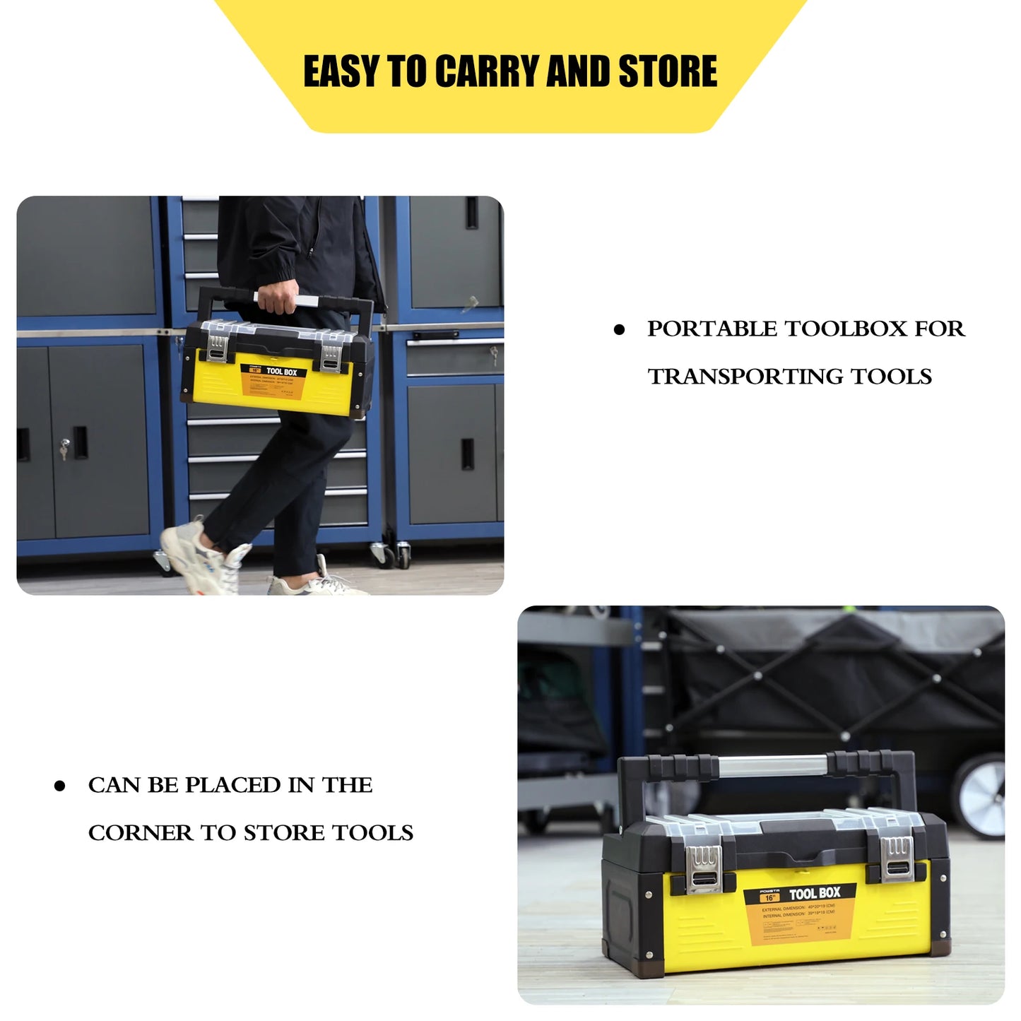 Stainless Steel Portable Tool Box for Efficient Tool Storage - Safety First Gear 25