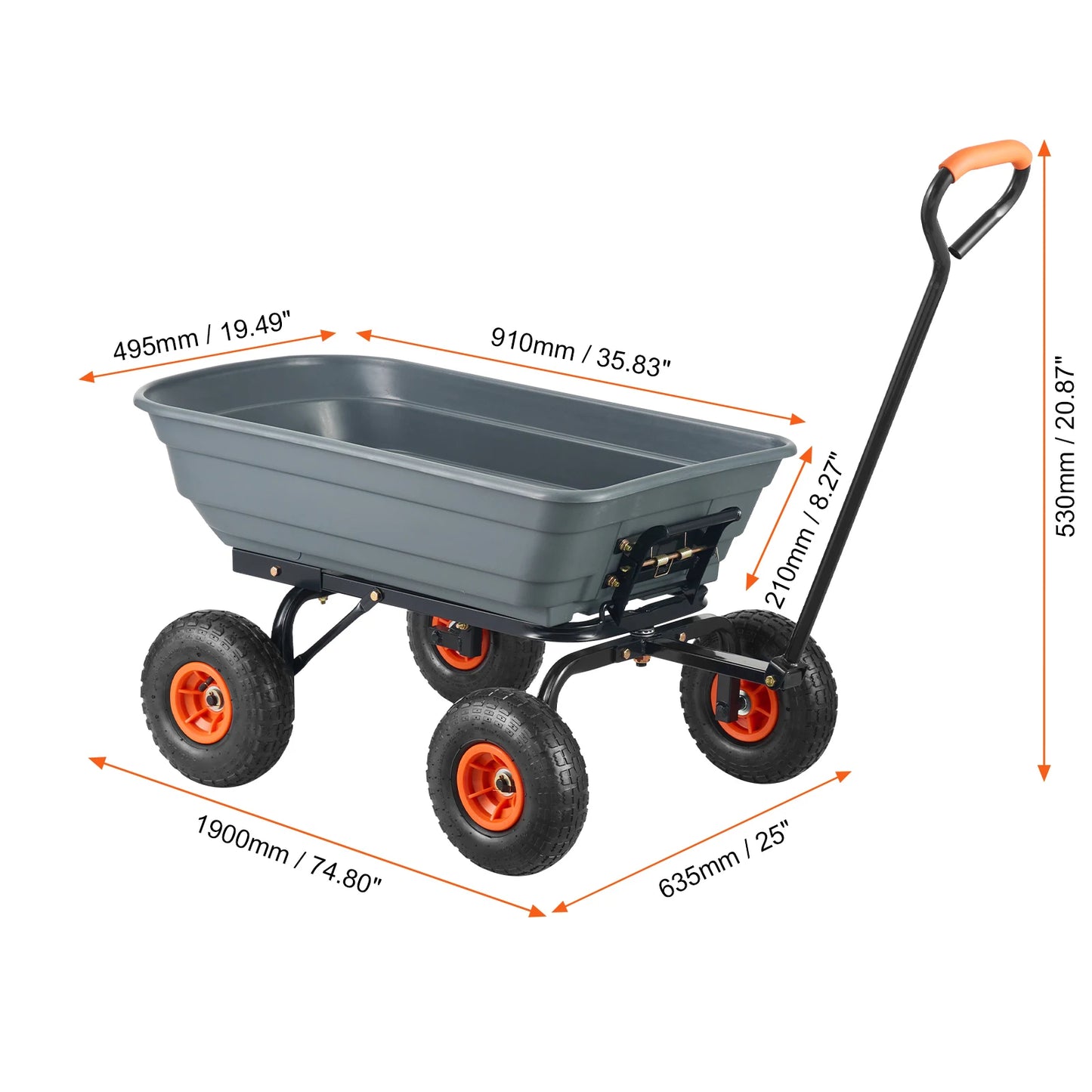 VEVOR SucceBuy Poly Garden Dump Cart Easy Assembly