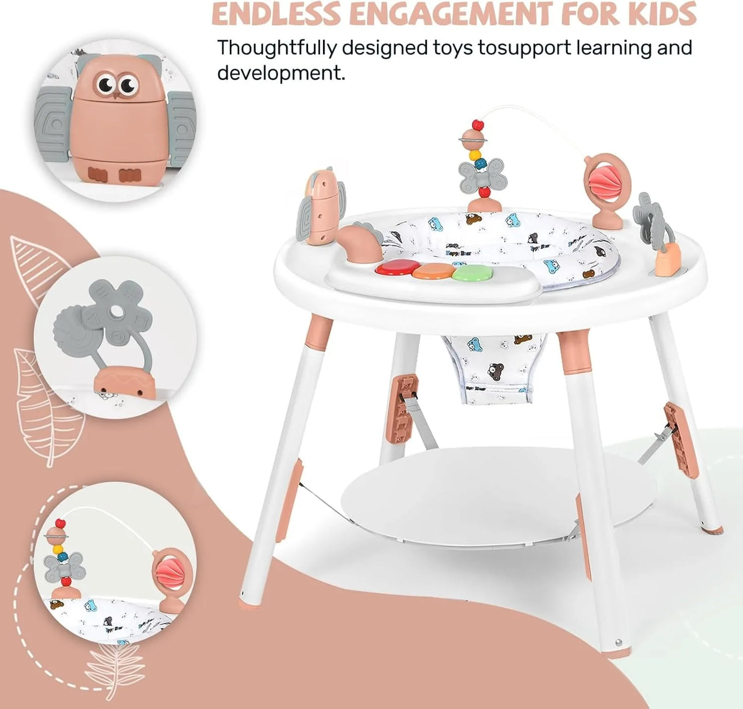 Ubravoo 3 In 1 Baby Activity Center With Detachable Toys - Safety First Gear 25