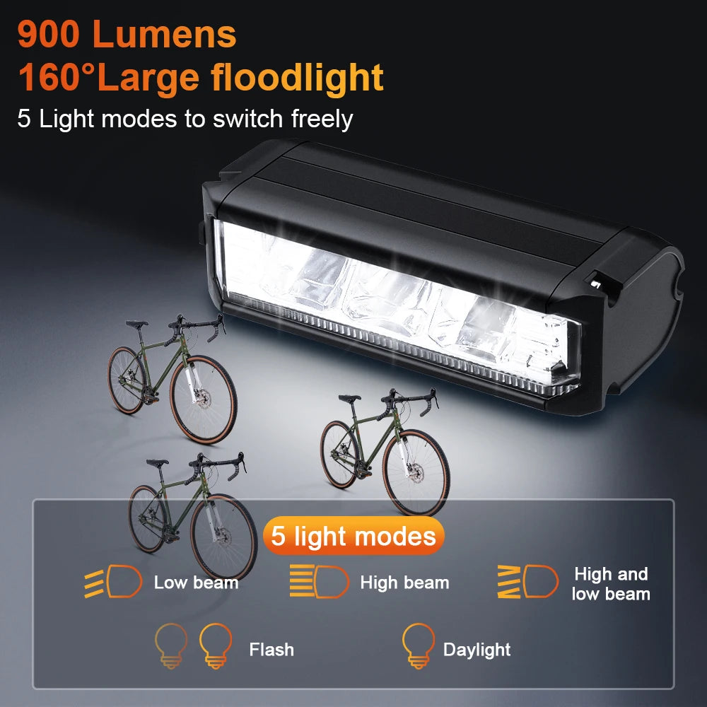 USB Rechargeable 900 Lumens Bike Front Light for Safety - Safety First Gear 25