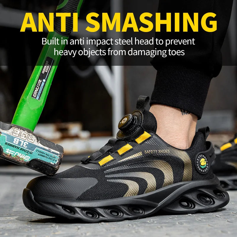 Lace-Free Lightweight Breathable Safety Shoes for Ultimate Comfort - Safety First Gear 25