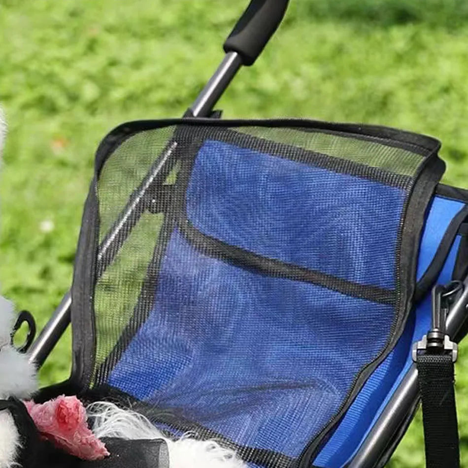 Pet Stroller for Dogs and Cats Travel Carrier with Wheels - Safety First Gear 25
