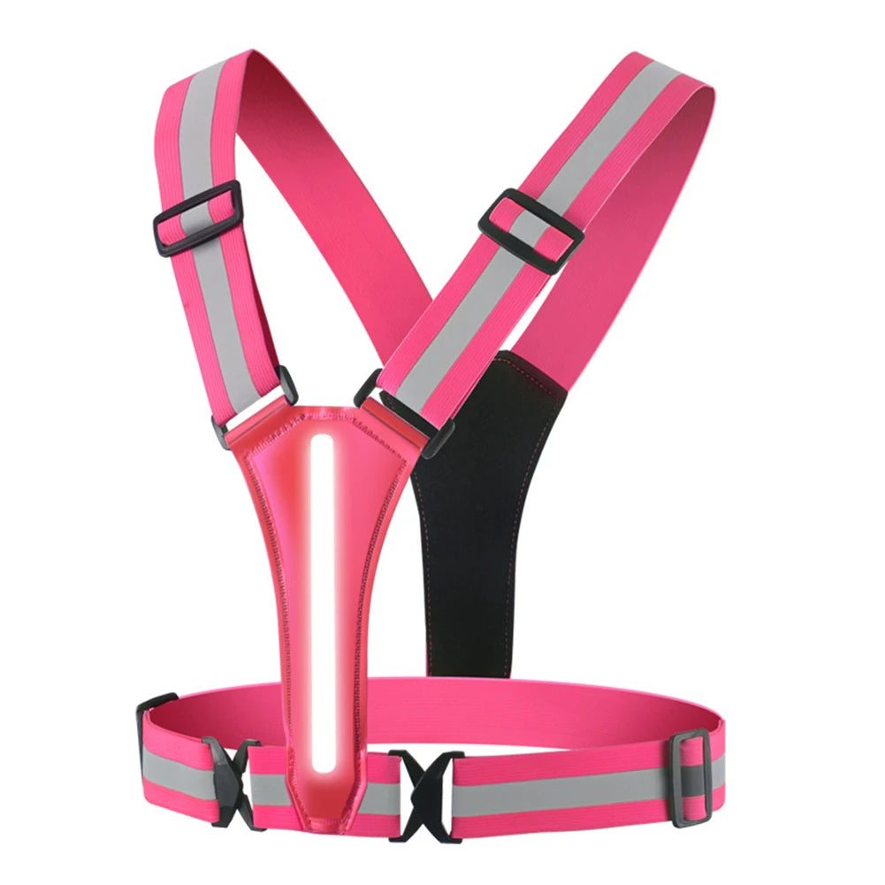 Shunmaii LED Reflective Running Vest For Night Running And Cycling