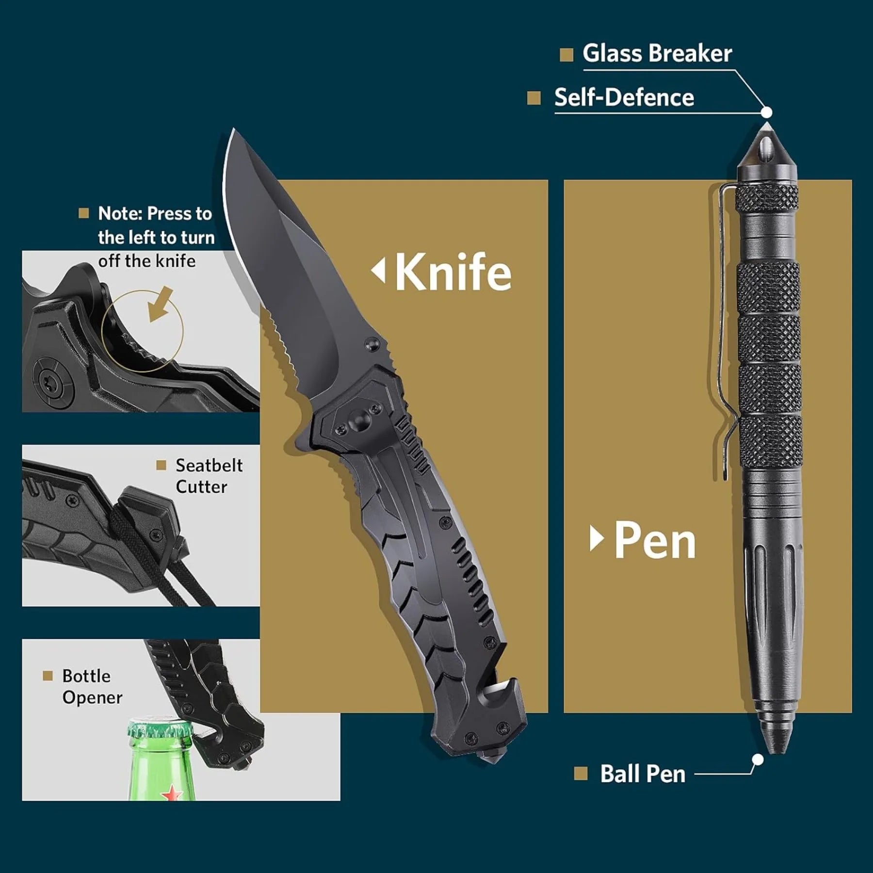 Ultimate 13 in 1 Survival Pack for Outdoor Adventures - Safety First Gear 25