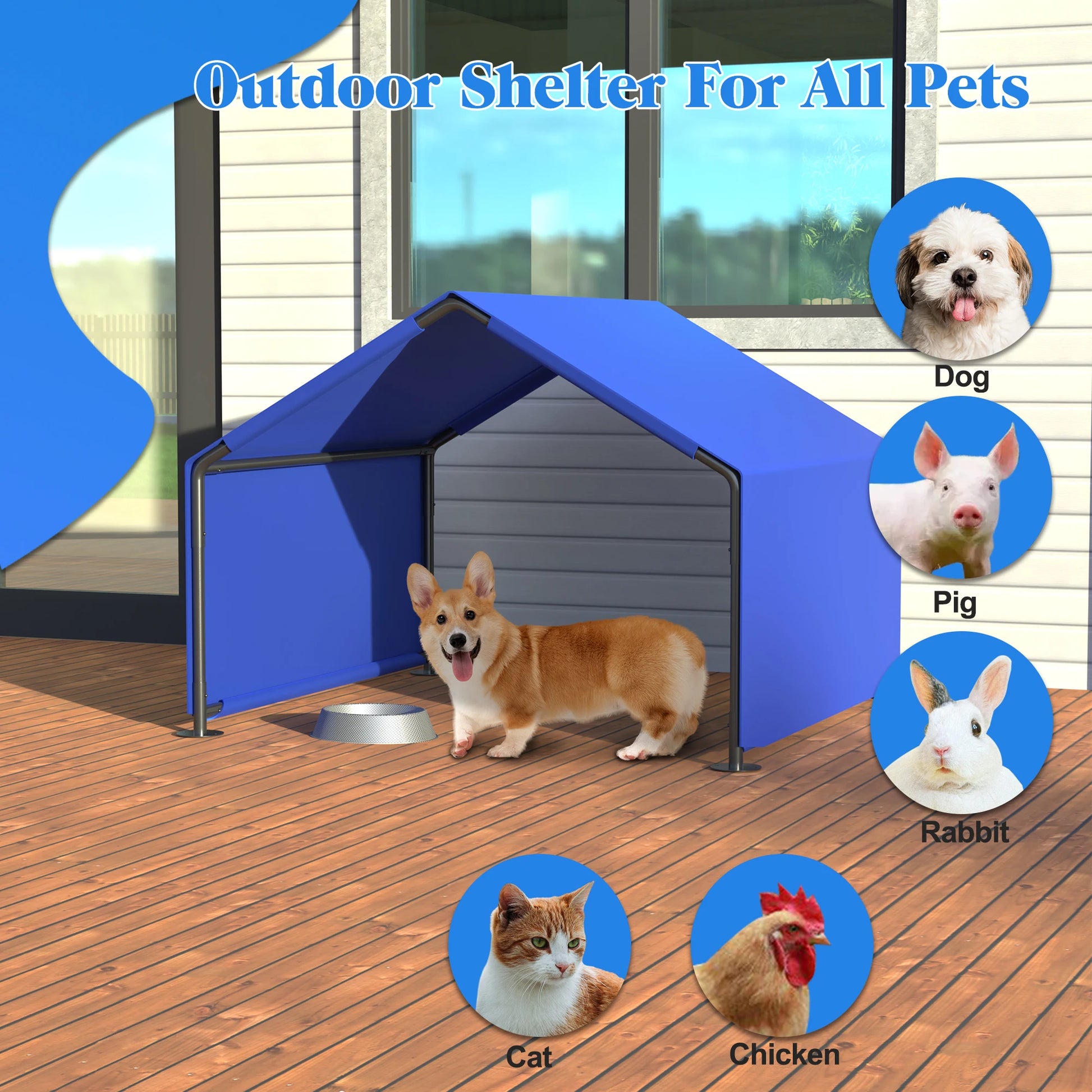 Dog Shade Shelter Outdoor Tent for Comfortable Pet Protection - Safety First Gear 25