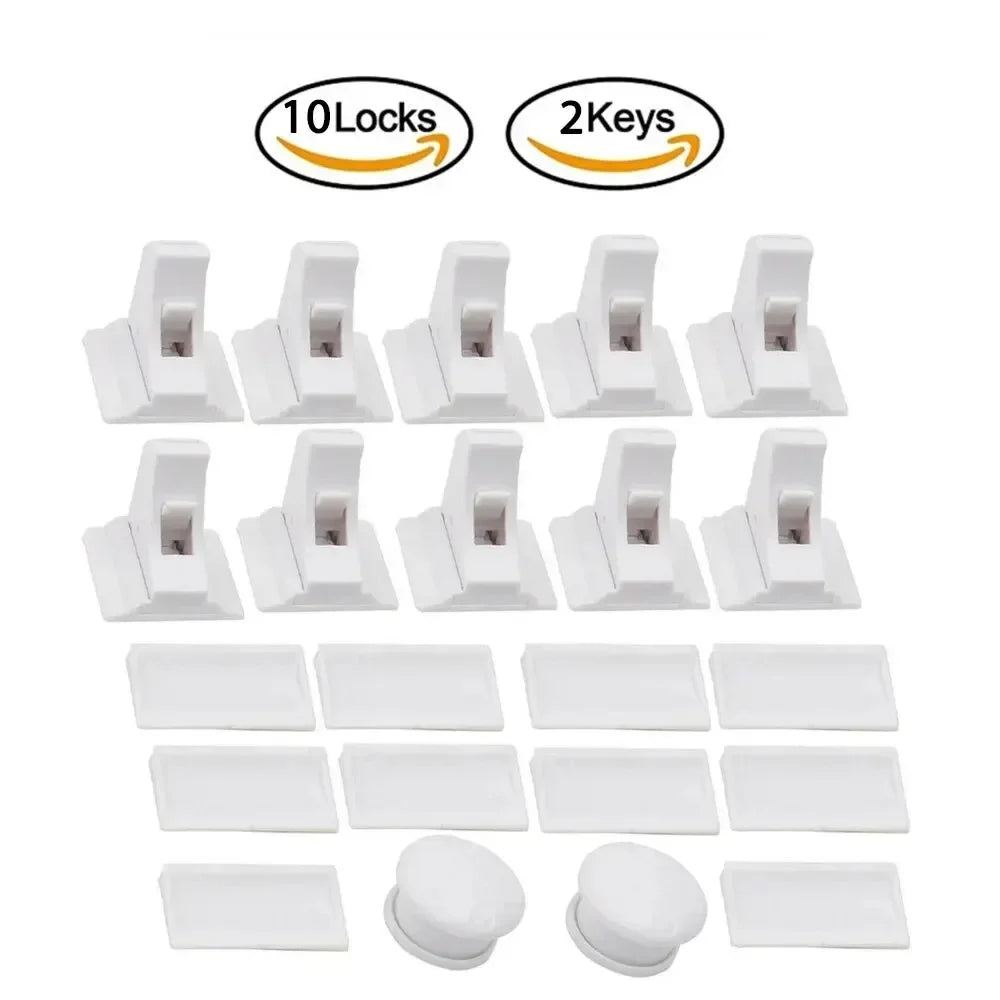 Function Magnetic Child Cabinet Lock for Safe Cabinet Doors and Baby Protection Easy Install - Safety First Gear 25