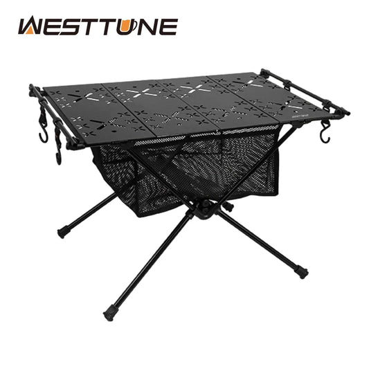 West Tune Folding Camping Table Aluminum Lightweight Portable Mesh Bag - Safety First Gear 25