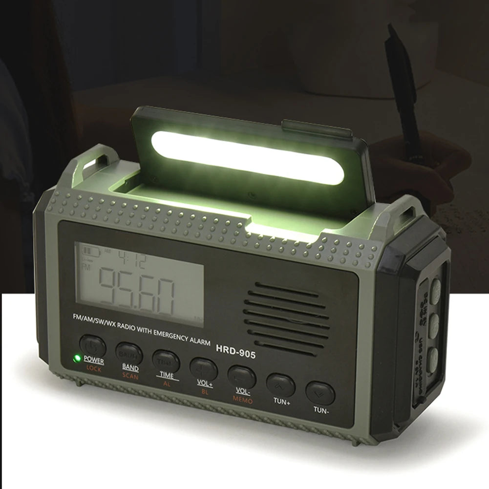 Solar Powered Survival Radio with SOS Alarm and Power Bank - Safety First Gear 25