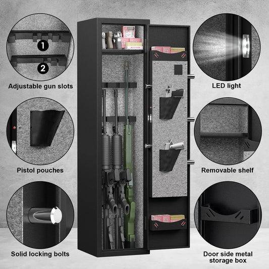 Quick Access Gun Safe with Silent Mode and Alarm System - Safety First Gear 25