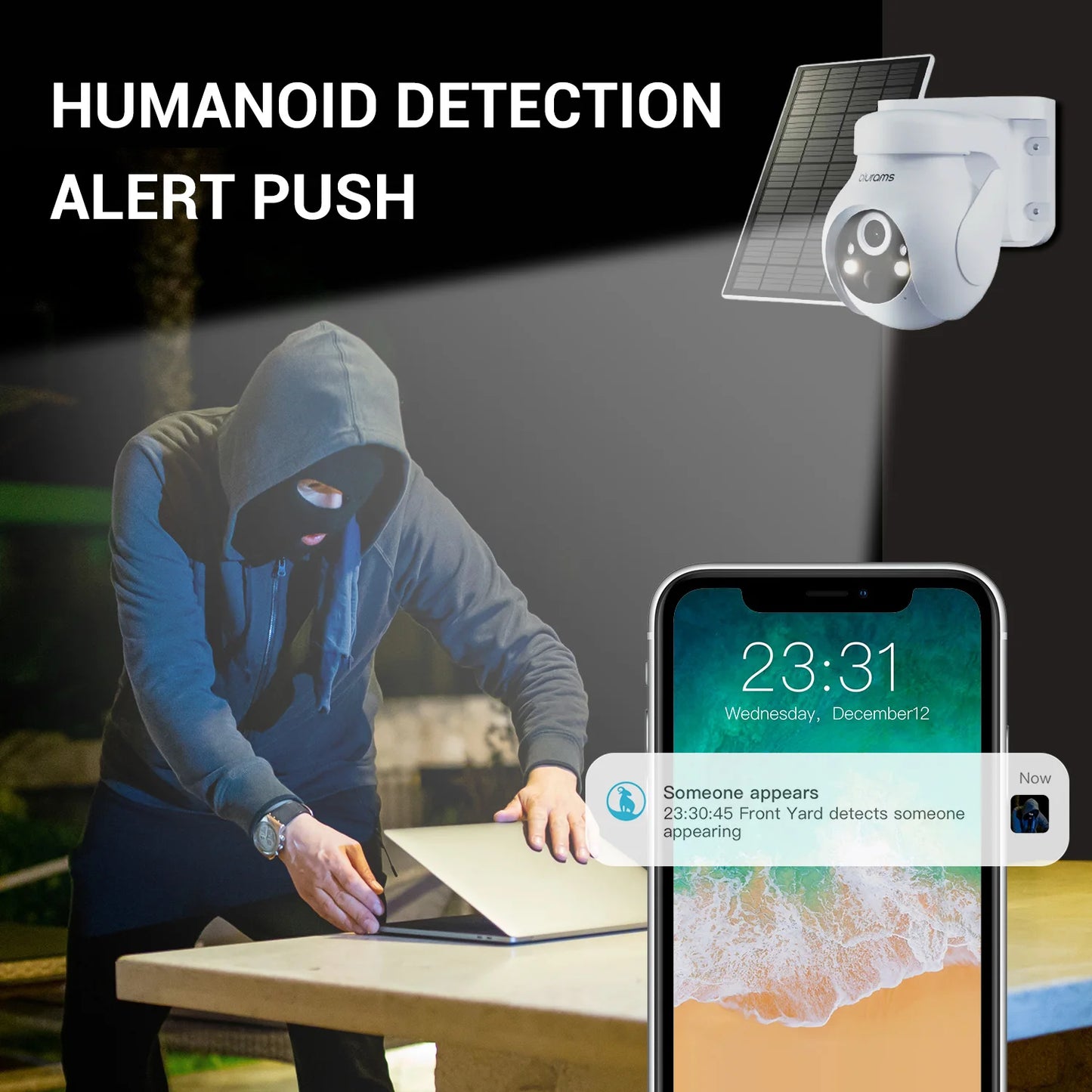 Blurams 2.4G Wi-Fi 2K Outdoor Camera with 360 Degree View - Safety First Gear 25