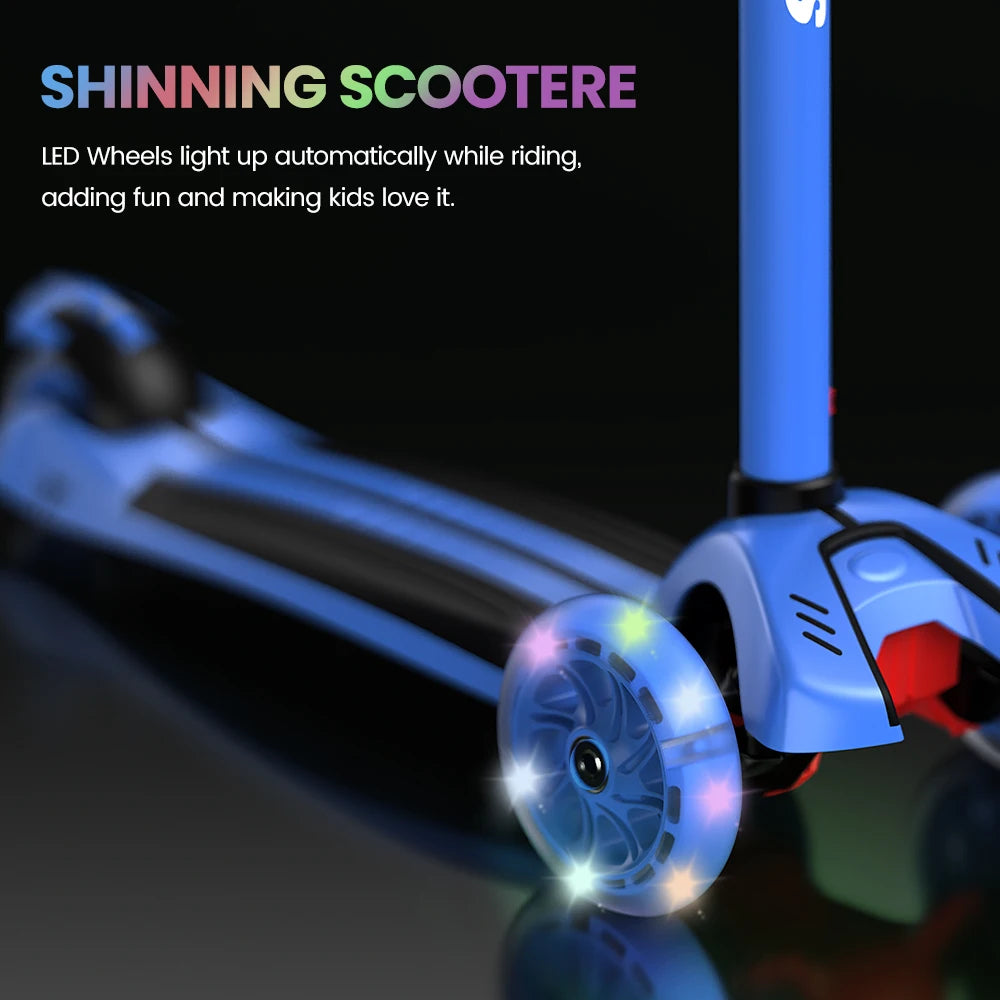 Sejoy Baby Scooter With LED Wheels Three Wheel Foldable - Safety First Gear 25
