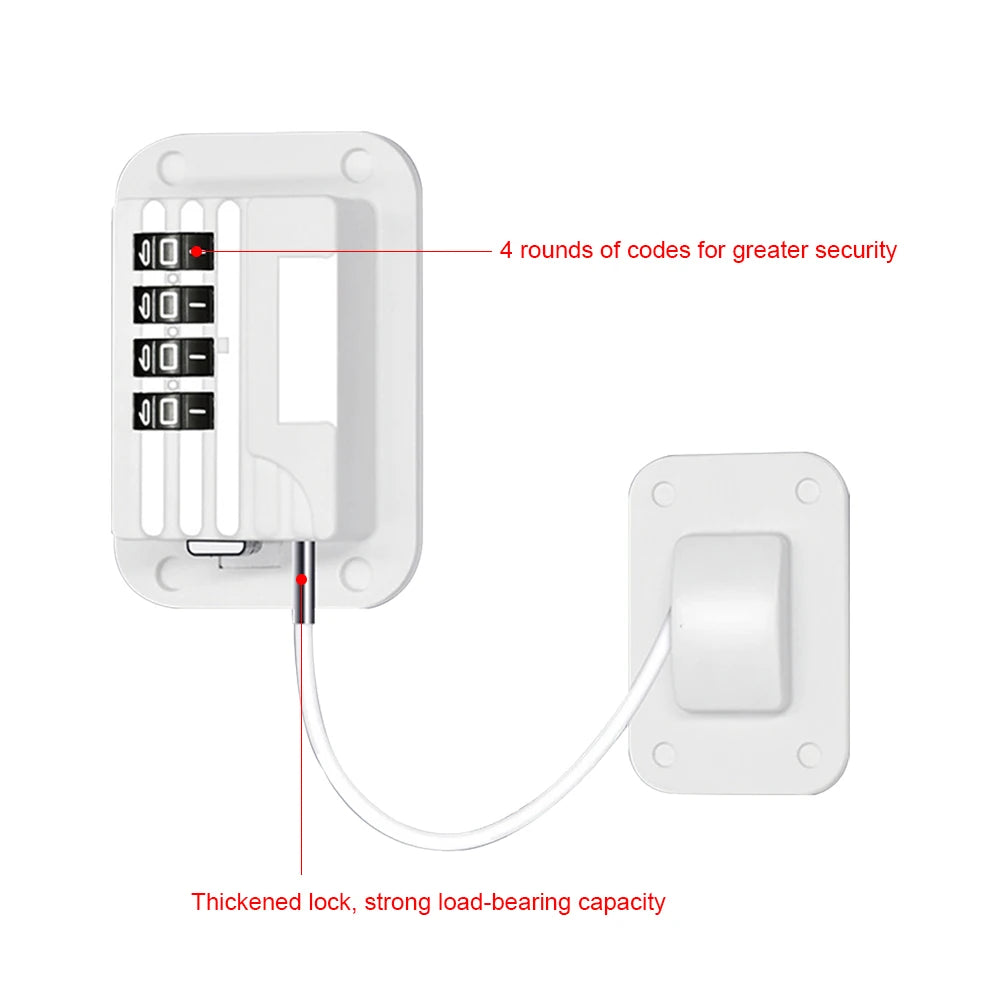 Baby Safety Lock No Drilling Refrigerator Cupboard Lock - Safety First Gear 25