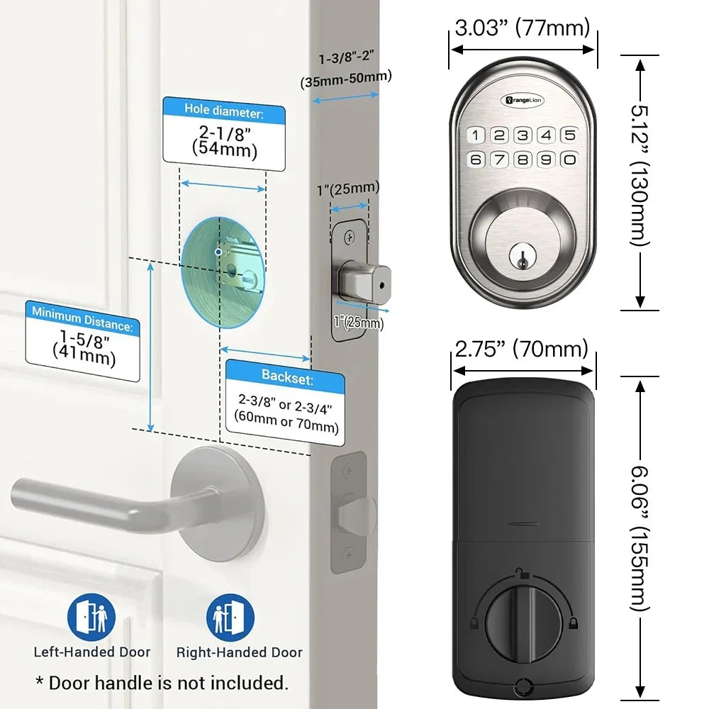 EUUKAIHG One-Touch Deadbolt Lock with Keypad and Key - Safety First Gear 25