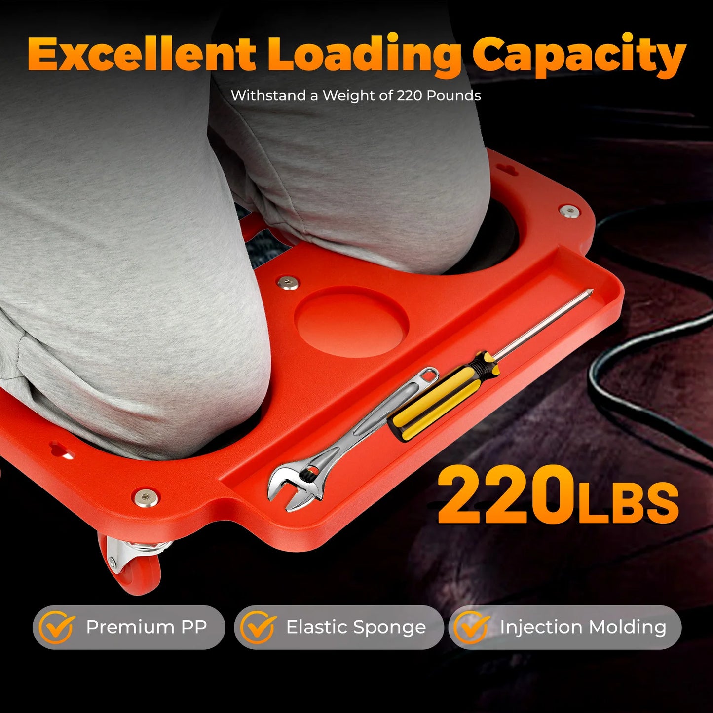 Movable Knee Pad For Car Repair And Kneeling Comfort - Safety First Gear 25