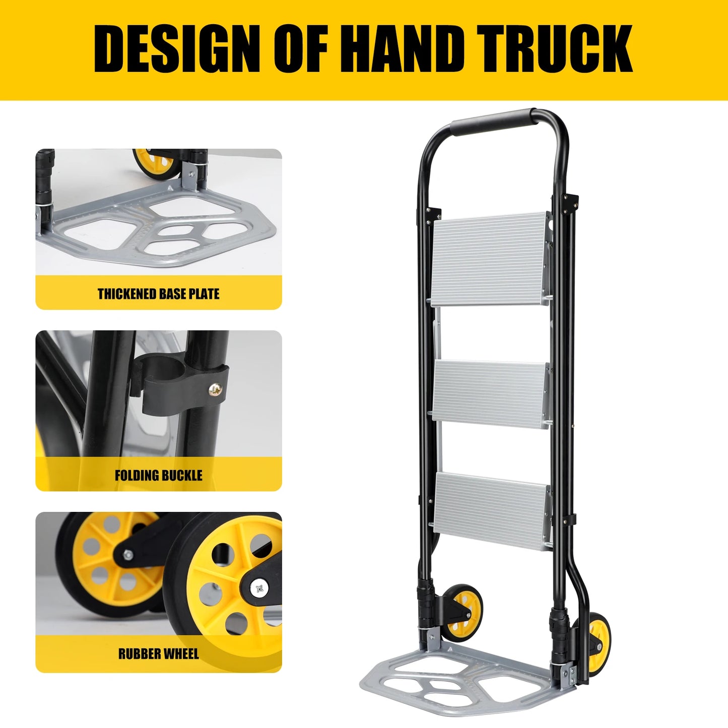 Folding Hand Truck and Step Ladder for Household Use - Safety First Gear 25