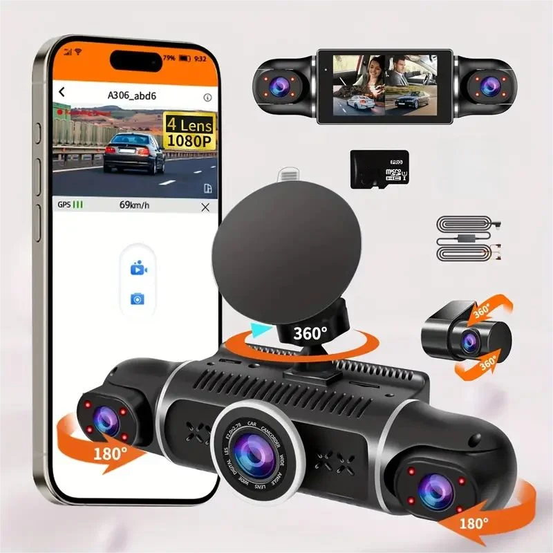 Car Camera Recorder with Multi-Screen Parking Monitoring System - Safety First Gear 25