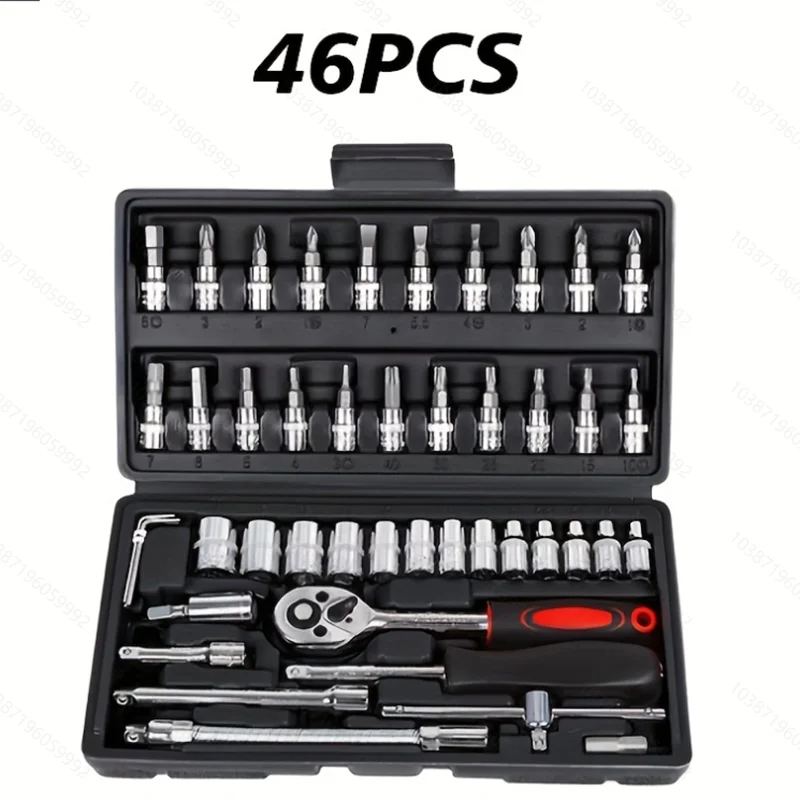 46 Piece Drive Socket Ratchet Wrench Set for Mechanics - Safety First Gear 25