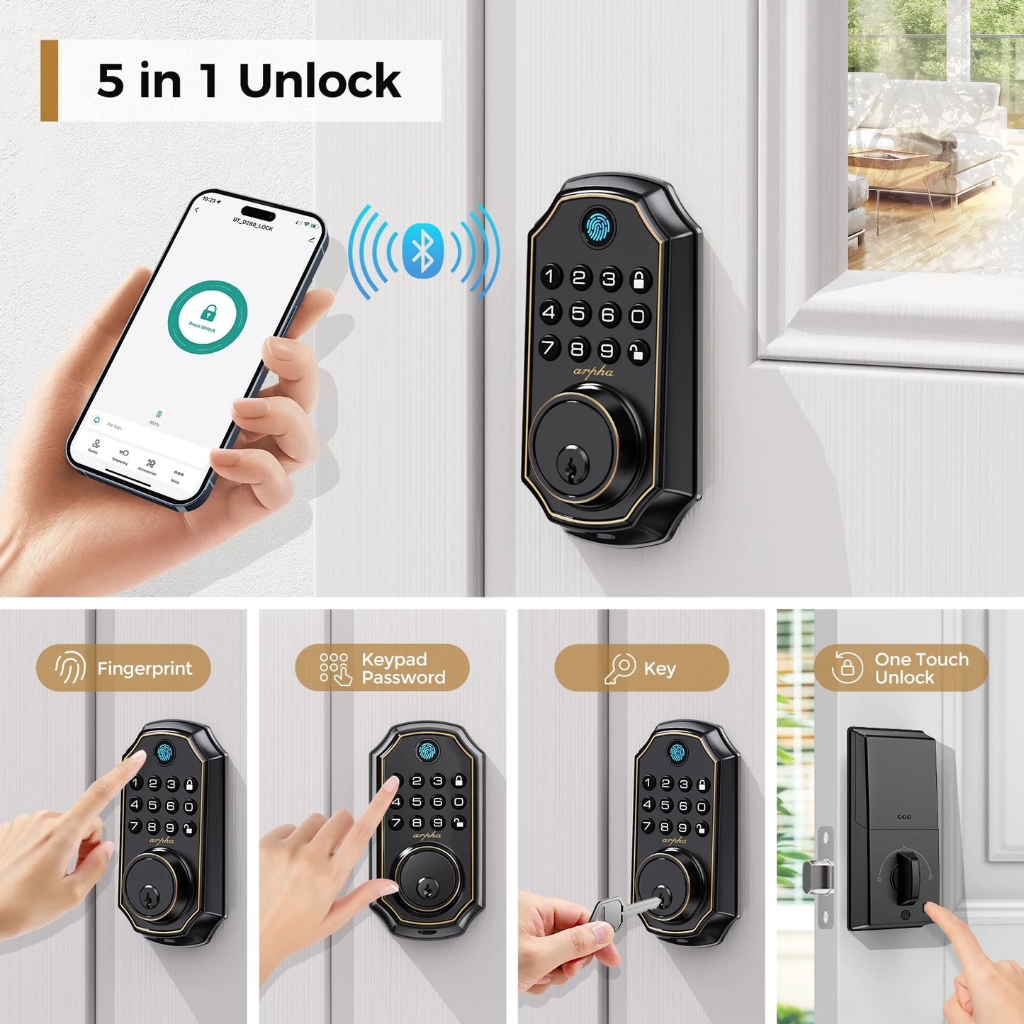 Smart Fingerprint Deadbolt Keyless Entry Lock for Home Security - Safety First Gear 25