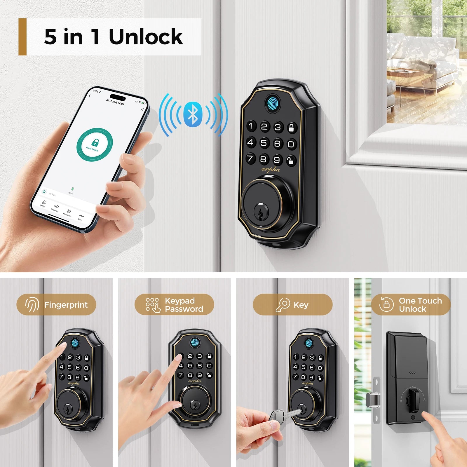 Smart Fingerprint Deadbolt Keyless Entry Lock for Home Security - Safety First Gear 25