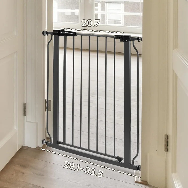 Easy Walk-Thru Safety Gate with Auto-Close and Hold-Open Features - Safety First Gear 25