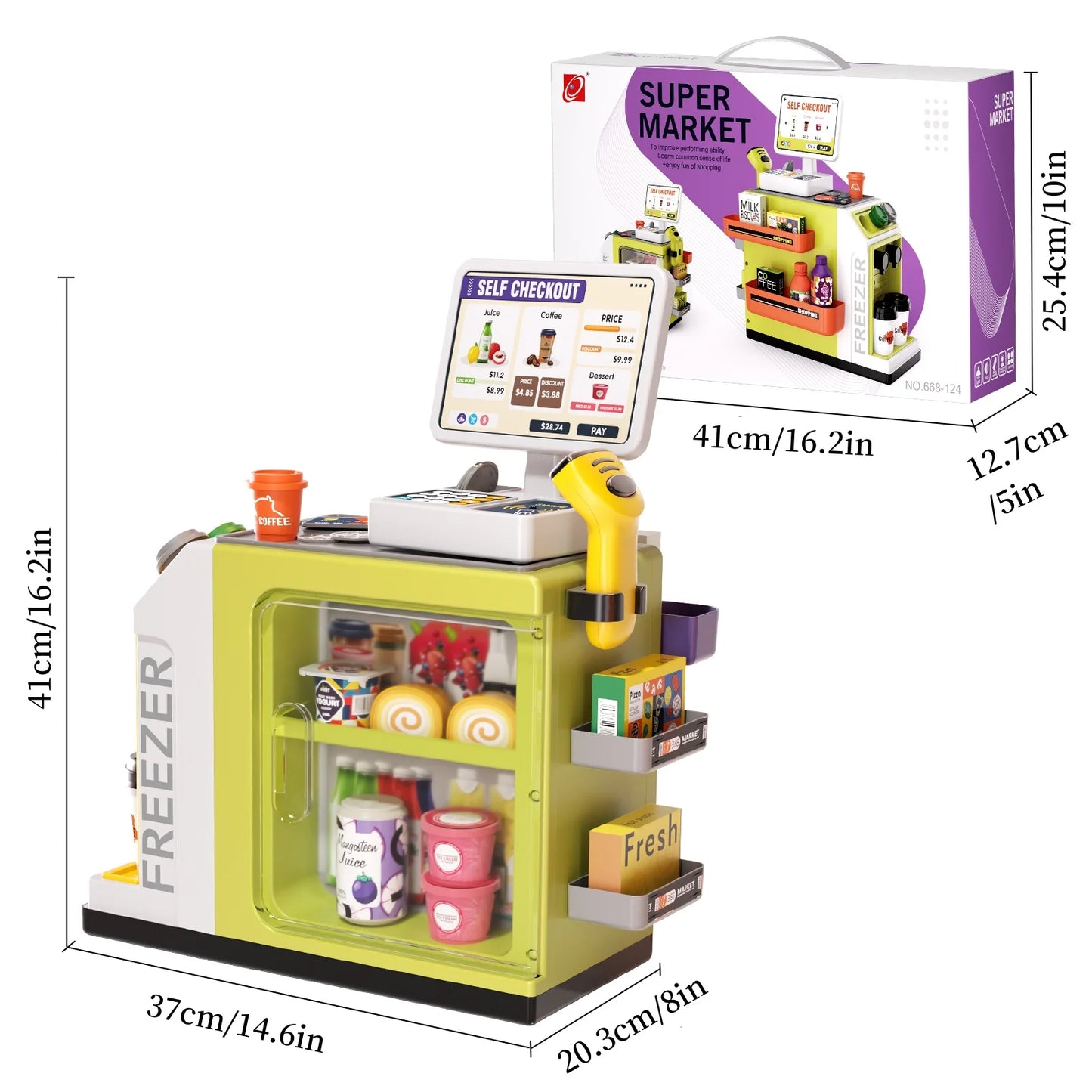 Jovow Children's Supermarket Radio Toy Vending Machine