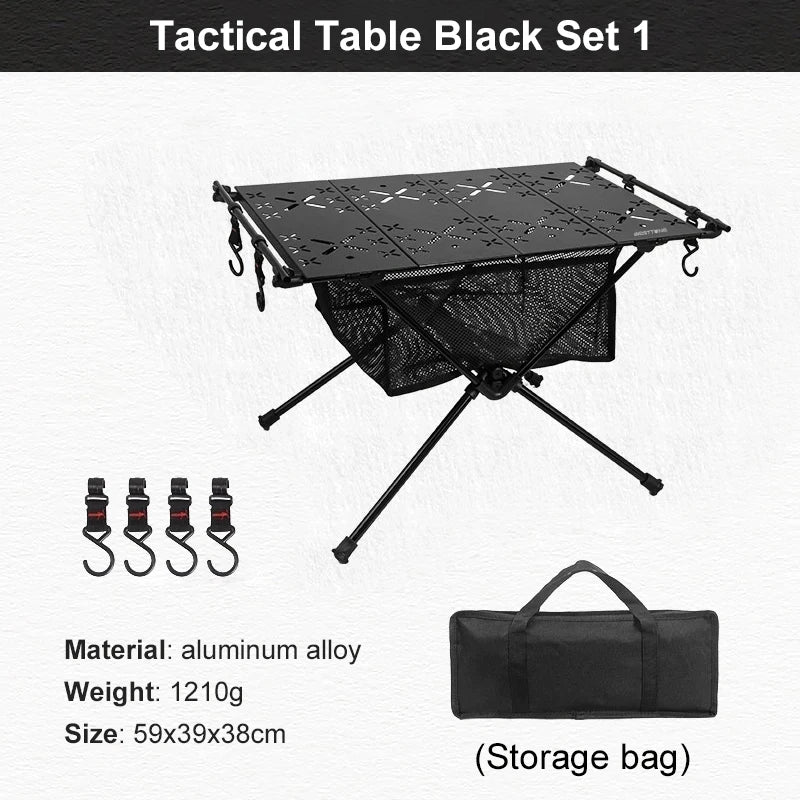 West Tune Folding Camping Table Aluminum Lightweight Portable Mesh Bag - Safety First Gear 25