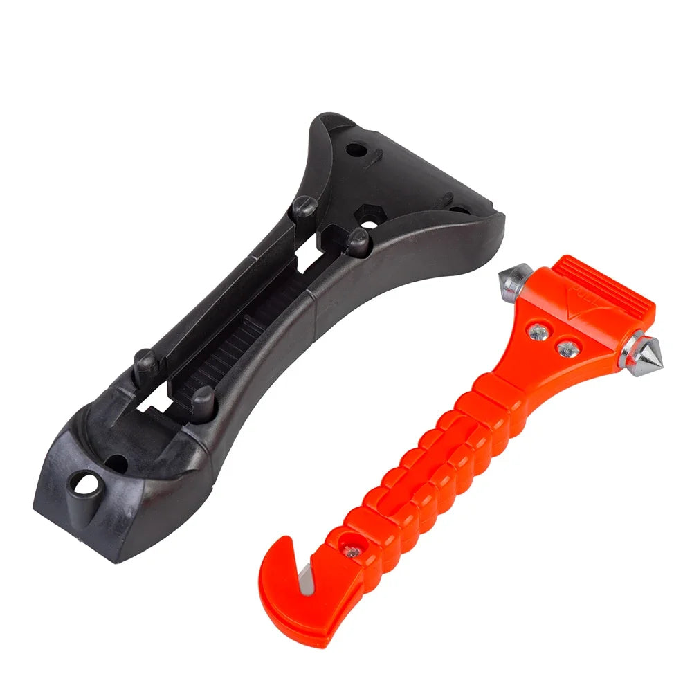 Car Safety Hammer And Seat Belt Cutter 2-In-1 Rescue Tool