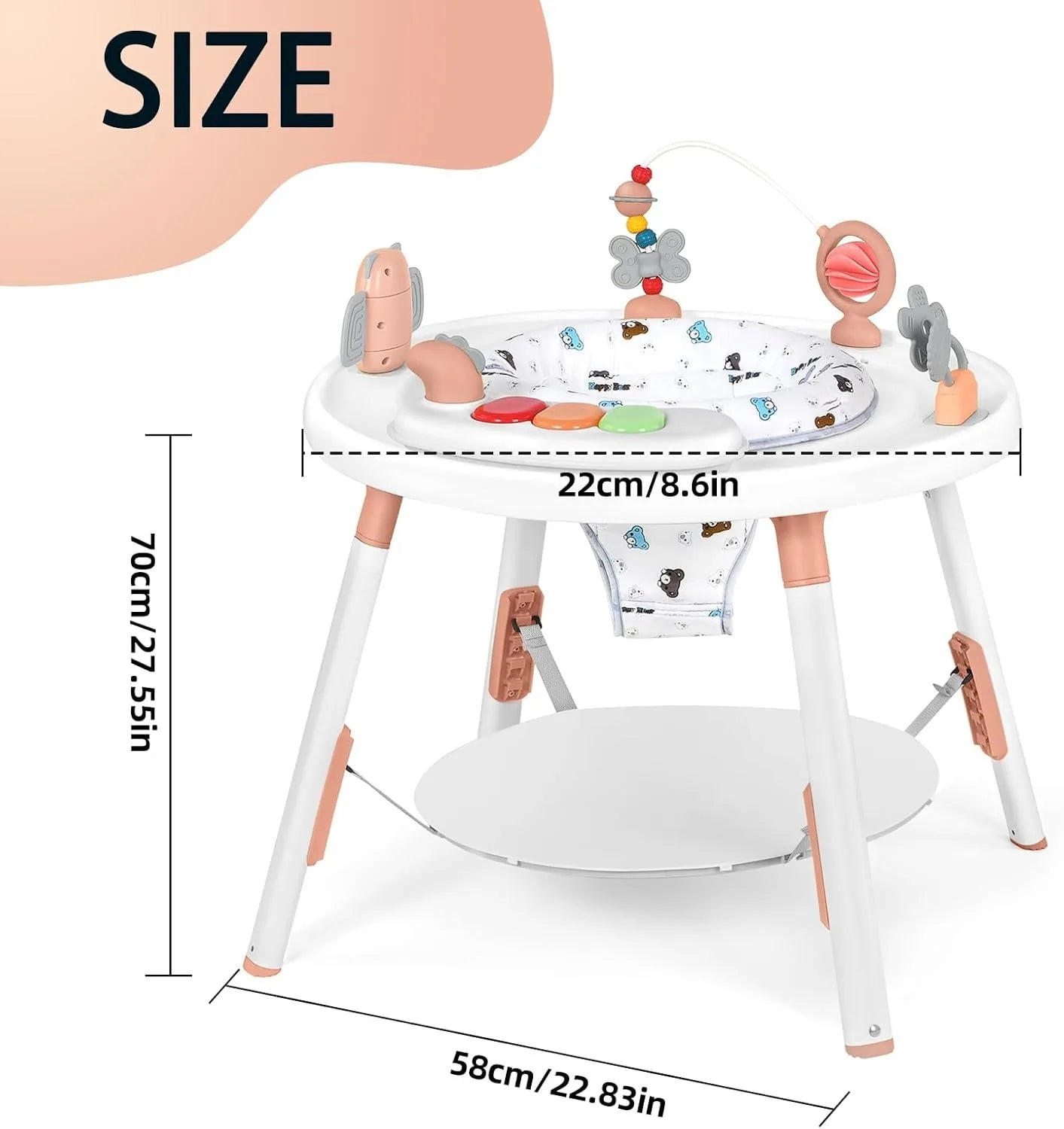 Ubravoo 3 In 1 Baby Activity Center With Detachable Toys - Safety First Gear 25