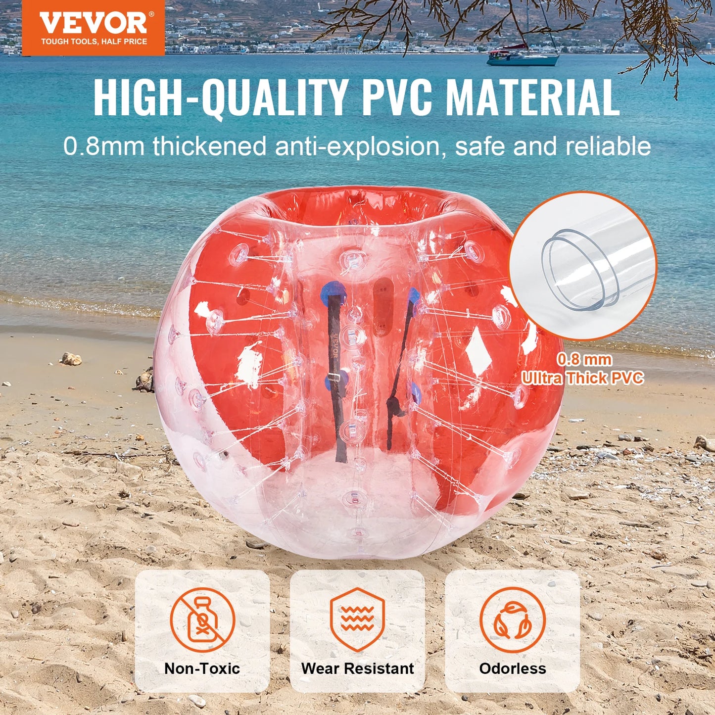 VEVOR Inflatable Bumper Ball For Fun Body Bubble Soccer - Safety First Gear 25