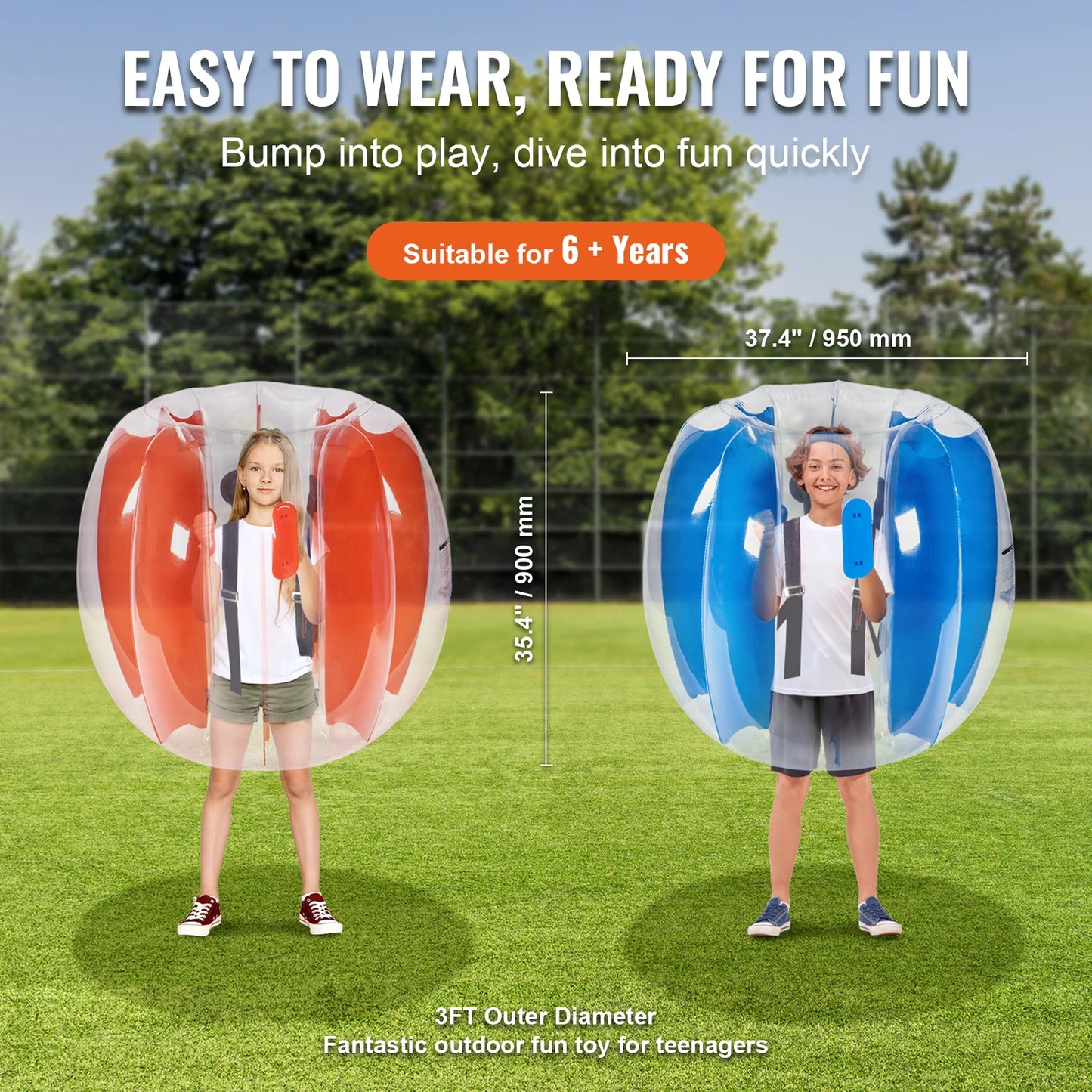 SucceBuy Inflatable Bumper Balls For Kids And Teens PVC