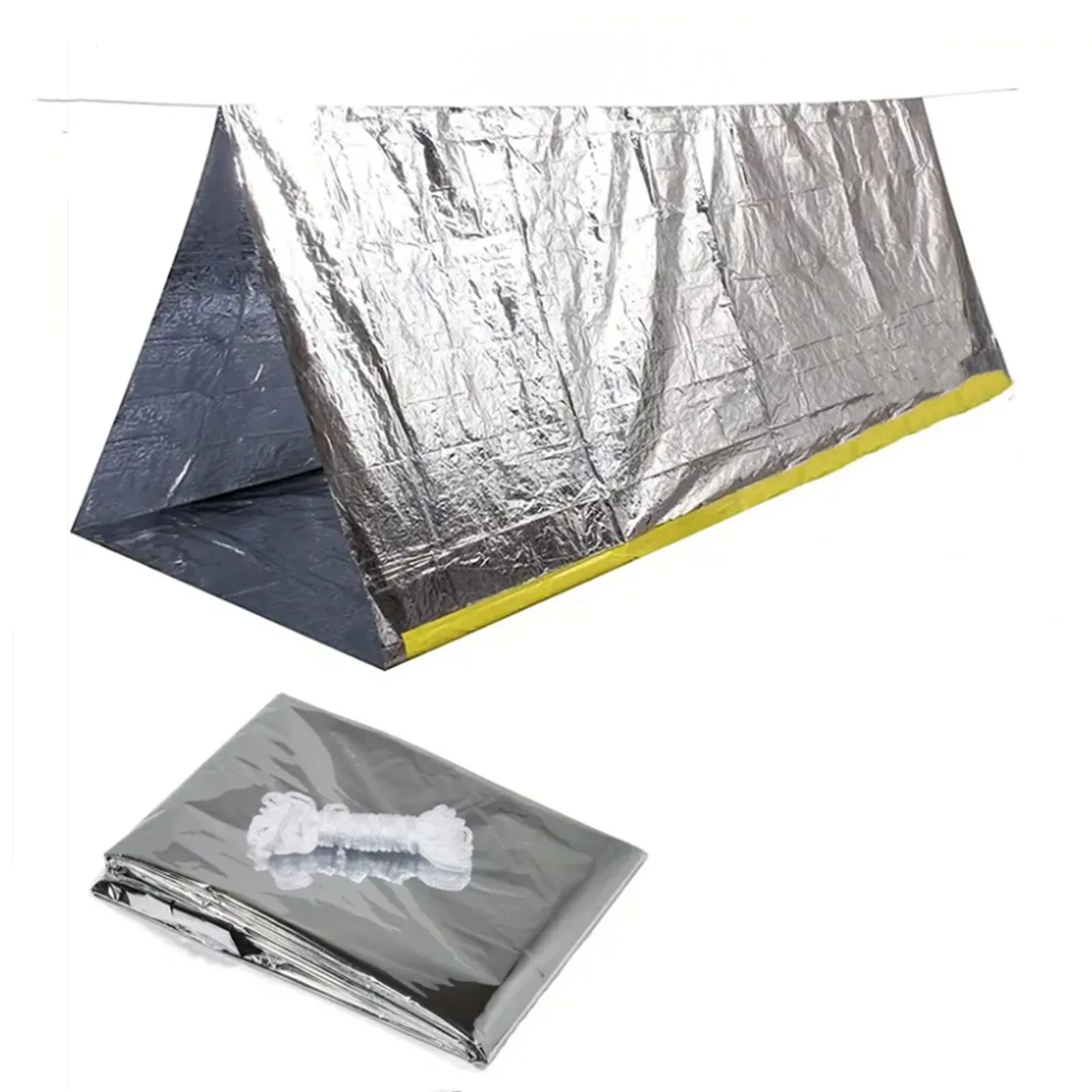 Two Person Outdoor Camping Tent Waterproof Lifesaving Emergency Shelter Kit - Safety First Gear 25