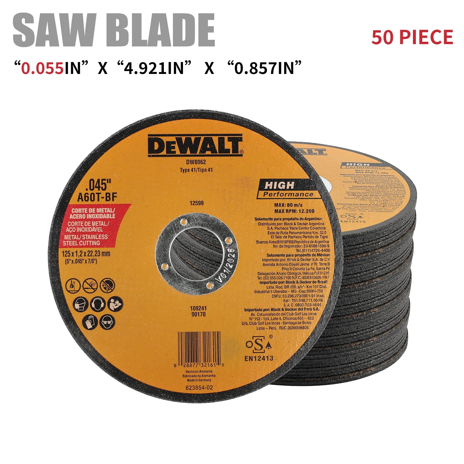 DEWALT Circular Saw Blades For Wood Metal And Concrete - Safety First Gear 25