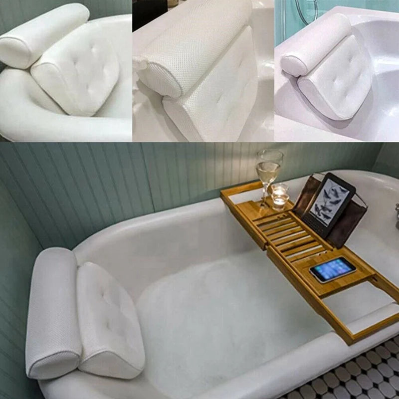 Breathable 3D Mesh Bath Pillow for Relaxation and Support - Safety First Gear 25