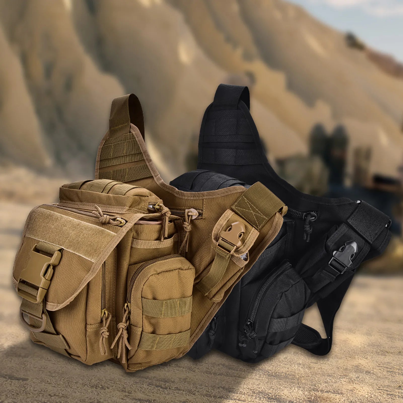 Durable Men Military Chest Bag for Travel and Hiking - Safety First Gear 25