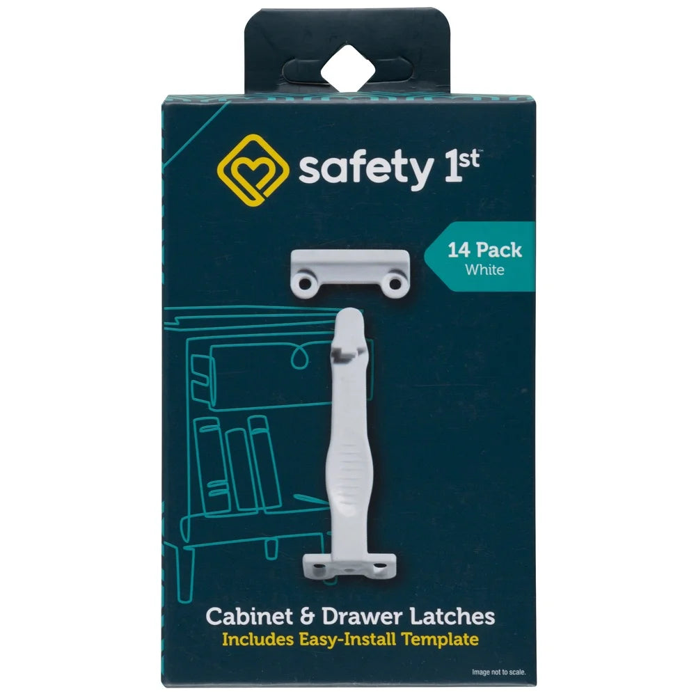 XMSJ 14 Pack Cabinet Drawer Latches For Safe Childproofing Homes - Safety First Gear 25