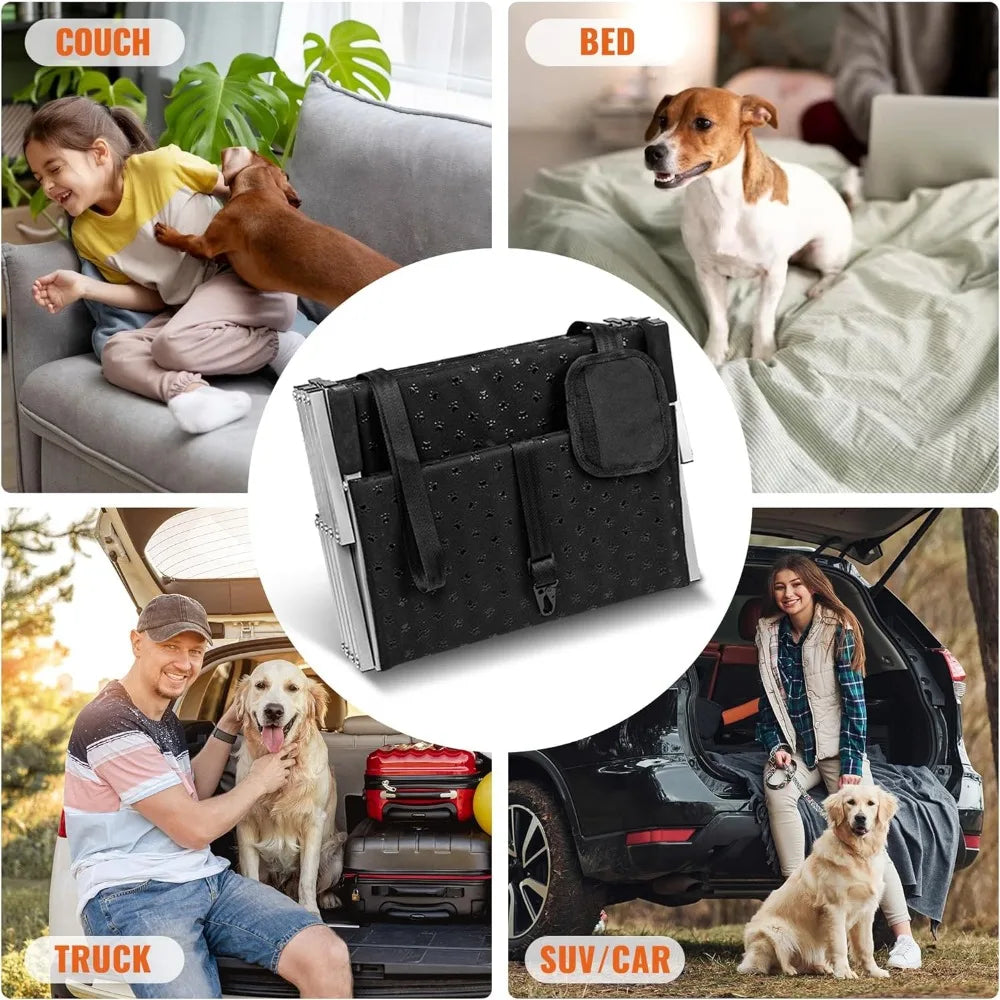 Lightweight Metal Dog Ramp Cars SUVs Up To 200 Lbs - Safety First Gear 25