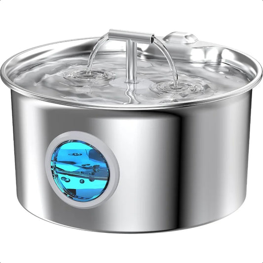 Stainless Steel Cat Water Fountain For Automatic Pet Drinking Dispenser