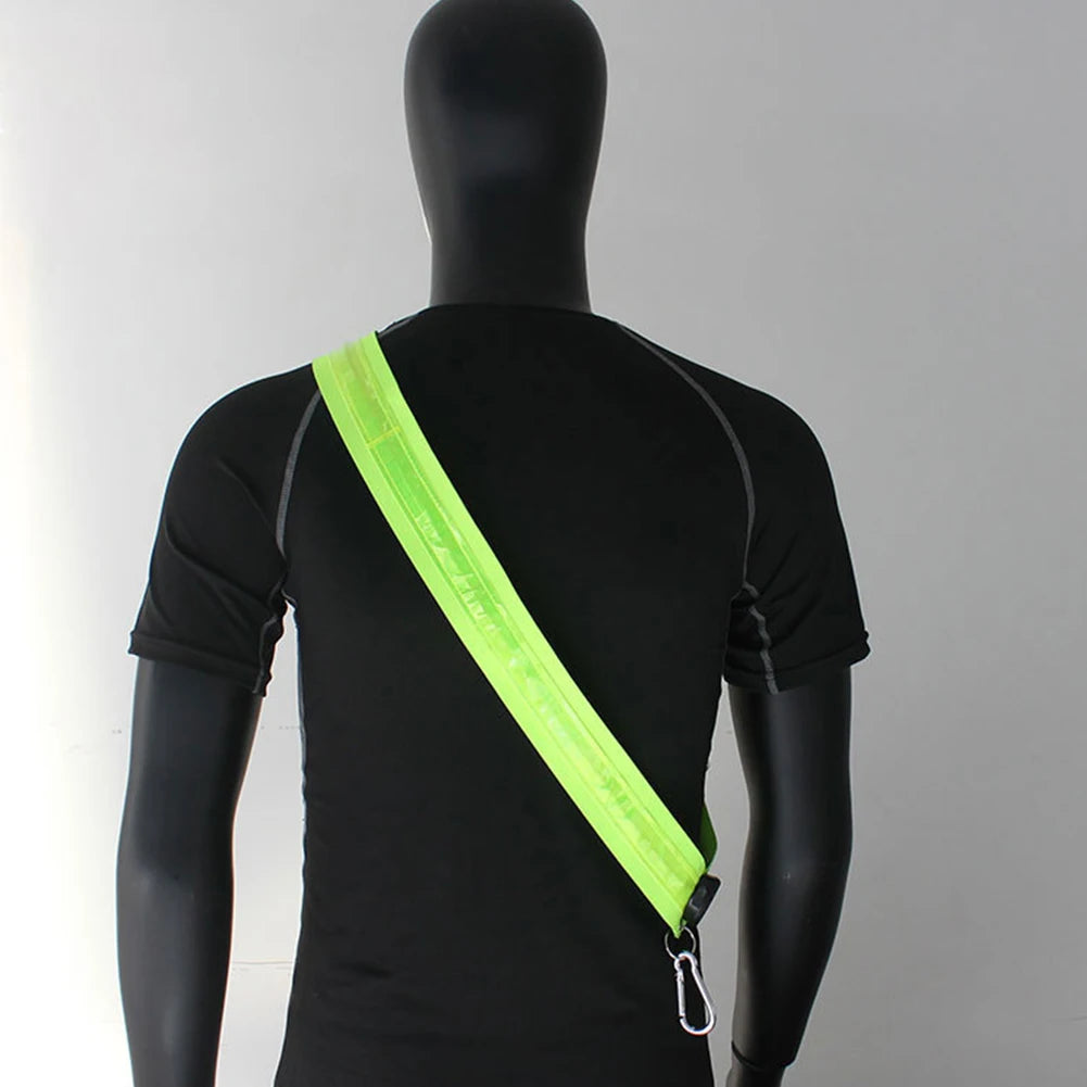 Rechargeable LED Reflective Running Belt For Men Women Night Safety Outdoors - Safety First Gear 25