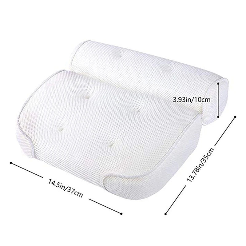 Breathable 3D Mesh Bath Pillow for Relaxation and Support - Safety First Gear 25