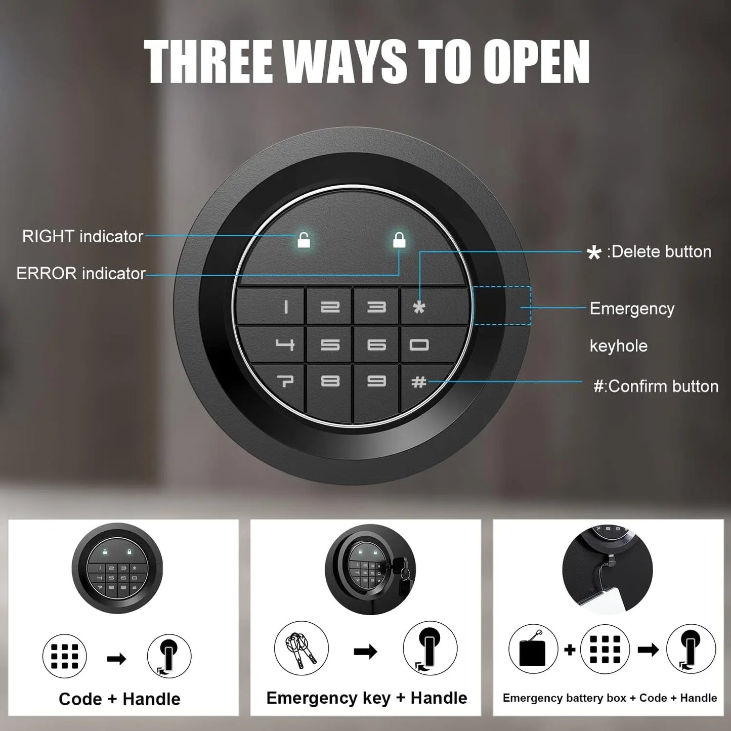 Digital Password Rifle Gun Safe Quick Access 5 Gun Cabinet - Safety First Gear 25