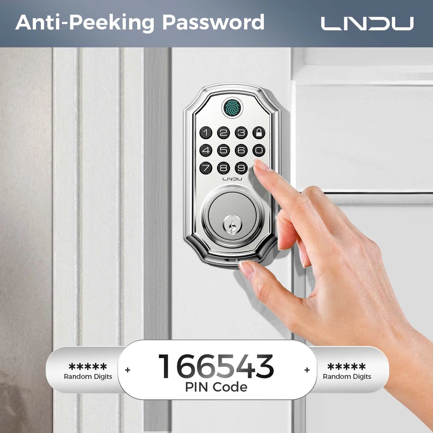 LNDU D280L Smart Door Lock With Fingerprint Keypad Pro - Safety First Gear 25