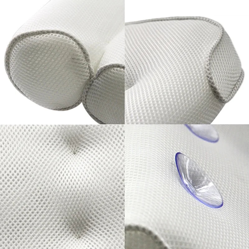 Breathable 3D Mesh Bath Pillow for Relaxation and Support - Safety First Gear 25